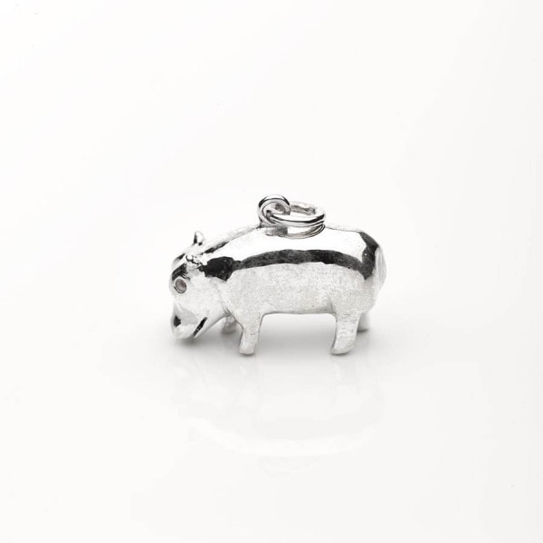 Silver Hippo Necklace