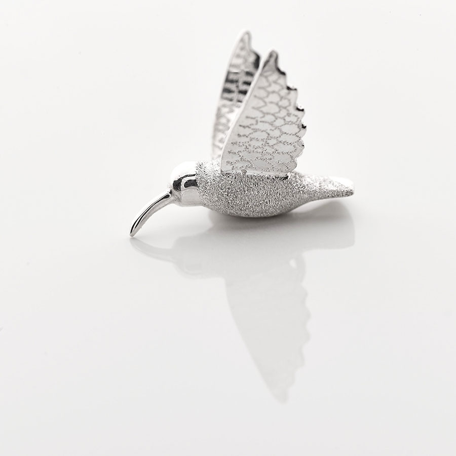 Silver discount hummingbird necklace