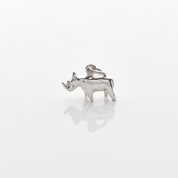 Silver Mini Rhino Necklace