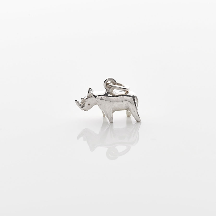 Silver Mini Rhino Necklace