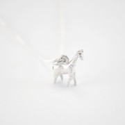 Silver giraffe necklace