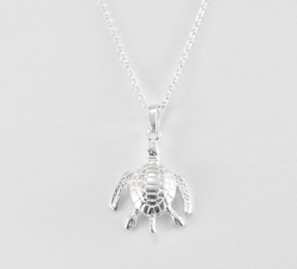 silver turtle necklace charity