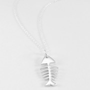 Silver fish necklace