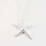 Silver starfish necklace