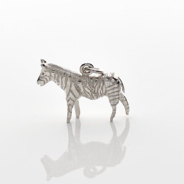 silver zebra necklace