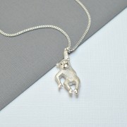 Silver chimp necklace