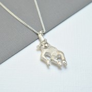 Silver chimp necklace