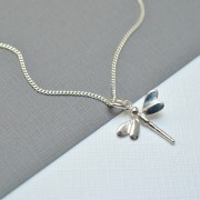 Silver Dragonfly Necklace