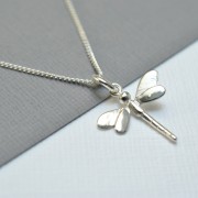 Silver Dragonfly Necklace