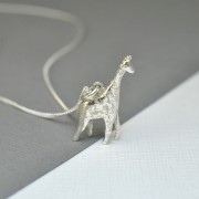 Silver Giraffe Necklace