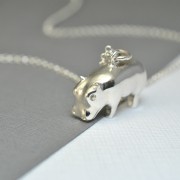 Silver Hippo Necklace