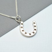 Silver horseshoe necklace