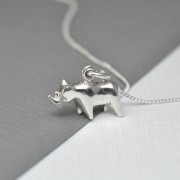 Silver Rhino Necklace