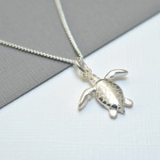 Silver Turtle Necklace