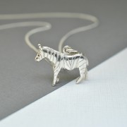 Silver Zebra Necklace